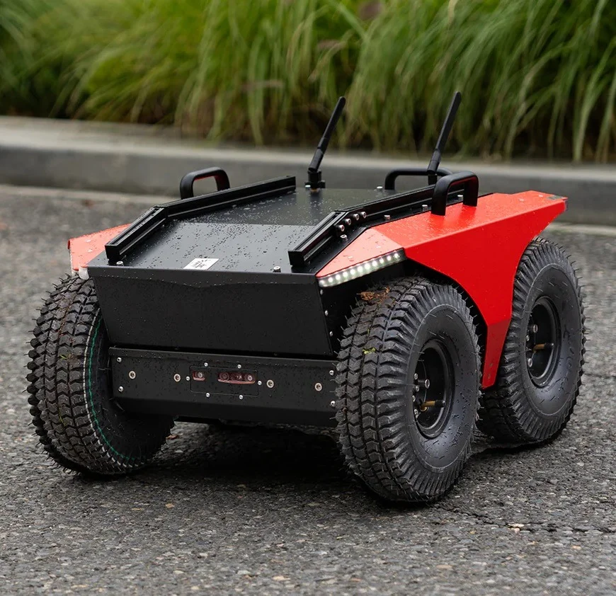 Husarion Panther rugged outdoor UGV platform from multiple angles and configurations