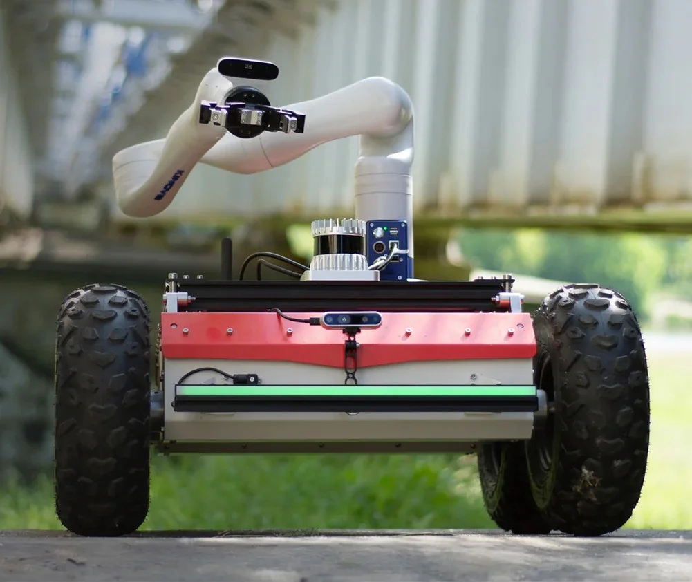 Husarion ROSbot XL indoor AMR from multiple angles and configurations